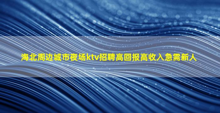 海北周边城市夜场ktv招聘高回报高收入急需新人